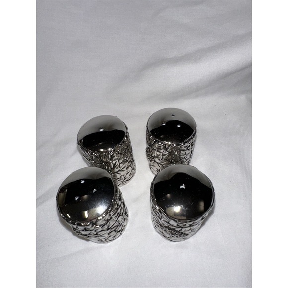 Godinger Silver Art Co. salt and pepper shakers, set of 4, grapevine pattern - Picture 3 of 4